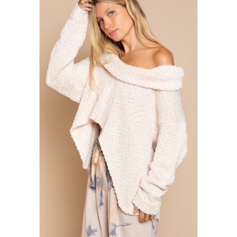 Cowl Neck Sweater Cream Neutral - Picture 2 of 11